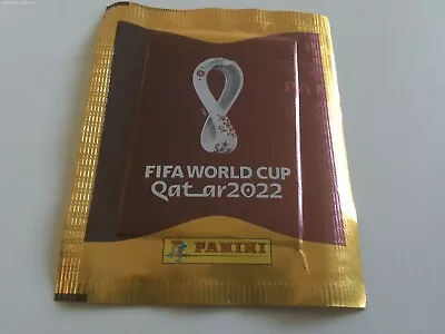 Qatar 2022 International GOLD Vertical Version World Cup Sticker Packet Panini • £3.49