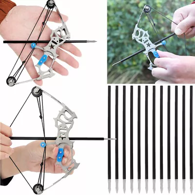 5.9'' 7.5  Mini Compound Bow Arrow Archery Target Paper Kid Pocket Bow Toy Gift • £13.67