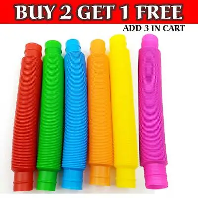 $1 • Buy 6 PACK Fidget Pop Tube Toys For Kids And Adults, Pipe Sensory Tools Relief AU