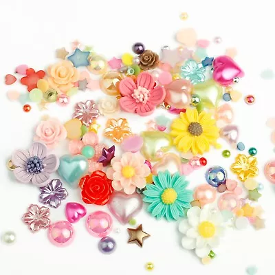 £5.49 • Buy Mixed Flat Back Pearls Rhinestones Embellishments Face Gems Craft Card Making