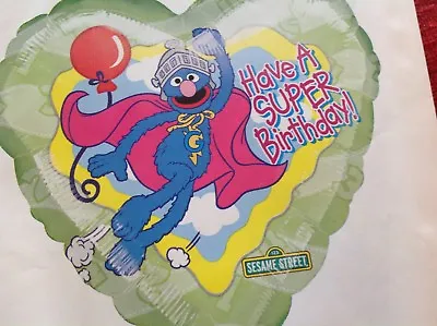  Sesame Street Birthday Foil Balloon Rare Collectable Retired Foil #09560 • $4.32