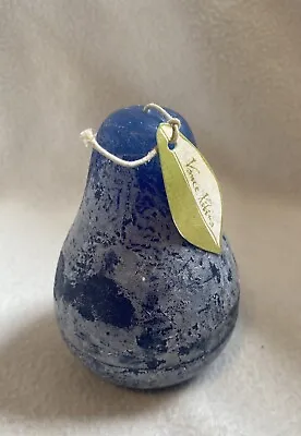 Vance Kitira Blue Timber Pear Shaped Candle Handcrafted New W/Tag Holiday G8 • $22