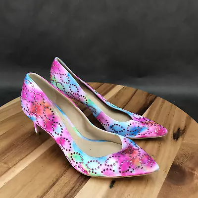 Max Studio Multicolor Embellished Slip On Heels Pumps Womens Size 6 B • $16.40