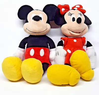 Disney Mickey And Minnie Mouse Plush Set Stuffed Animal 18'' Toys • $16.59