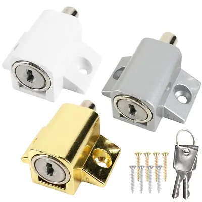 Patio Door/Window LOCKING CATCH Lock + 2 Keys & Screws Sliding French Frame UPVC • £8.89