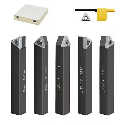 Metal Lathe Cutting Tools5 Sets Of 1/2  Carbide Metal Cutting Tool Bits KitIn... • $47.36