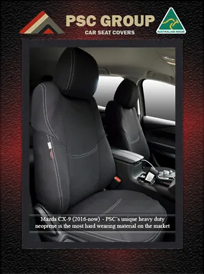Seat Cover Mazda CX-9 (2016-Now) Front FB + MP 100% Waterproof Premium Neoprene • $287