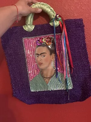 $24 • Buy Beautiful Purple Summer Frida Kahlo Bag