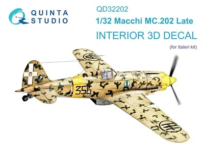 1/32 Quinta 3D Interior Decal #32202 Macchi Mc.202 Late For Italeri • $24.99