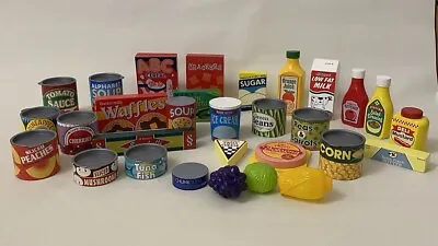 Melissa & Doug Play Shop Toy Food Bundle Shopping Cereal Tins Condiments Butter • £30