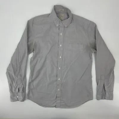 J Crew Button Up Shirt Mens Medium Gray Slim Casual Long Sleeve • $2.49