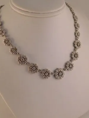 $87.65 • Buy Nadri Necklace Crystal Rhodium Plated Perfect Wedding Stunning