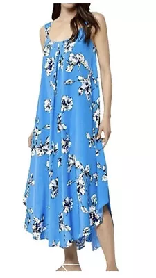 Witchery 100% Viscose Cornflower Blue Floral Maxi Dress Size 10 • $27.99