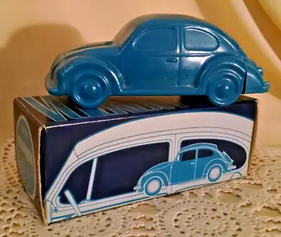 Volkswagen Beetle Avon Bottle Decanter Empty 4 Fl Oz Blue Org Box Windjammer. • $14.99