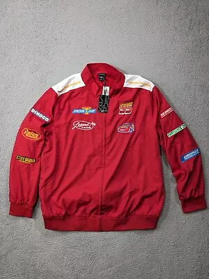 Disney Pixar Cars Jacket 2XL Lightning McQueen Box Lunch Racing Track Red • $69.99