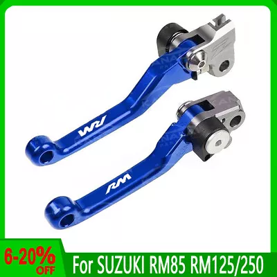 For SUZUKI RM85 RM125/250 Aluminum Motocross Pivot Brake Clutch Levers NEW • $28.82