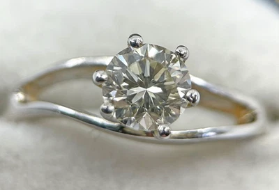 £549 • Buy Diamond Ring Solitaire VS 0.53 Carats 18ct Gold Size L   BA230