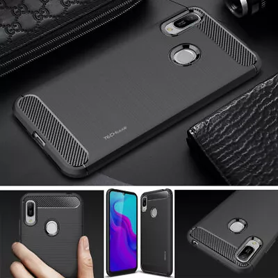 Premium Slim Shockproof Soft Carbon Fibre Case Cover For Huawei Y6s / Y6 2019 • £2.95