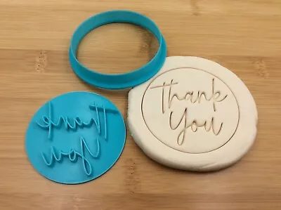 Thank You  Birthday Party Cookie Fondant Embosser Stamp  • $7.56