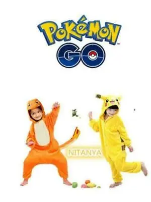 £14.86 • Buy Boys Girl Animal Pyjamas Pikachu Onesie11 Kids Pokemon Charmander Costume Pyjama