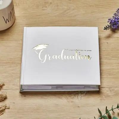 £14.99 • Buy Graduation Photo Album With Cap Design Gift For 50 X 6 By 4 Photos Gold Print