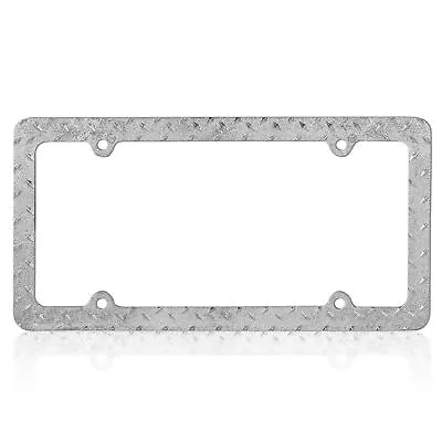 Heavy Duty Rust-Proof Chrome Stainless-Steel Metal Diamond License Plate Frame • $13.90