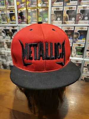 £15.86 • Buy Metallica Red And Black Snapback Cap / Hat 