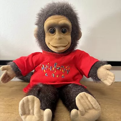 VIntage Rainforest Cafe Red T-Shirt Realistic Monkey Puppet Rubber Squeaker Face • $14.99