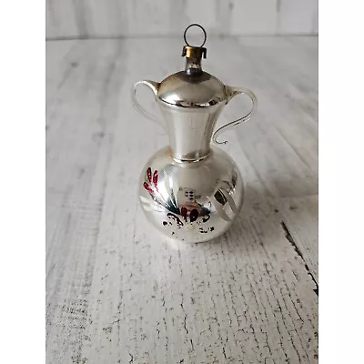 Antique Mercury Glass Teacup Coffee Mug Ornament Xmas Tree • $17.44