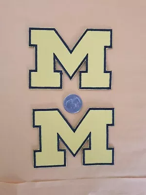 $13.50 • Buy (2)Michigan University Wolverines 4. X3  Iron On Embroidered Patches 