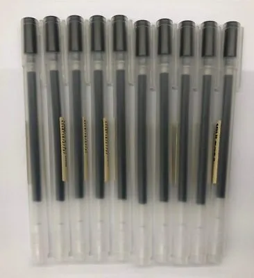 Muji Black  0.38mm Ballpoint Pens  New Made In Japan   10  Pens  • $29.29