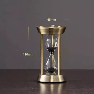 1/3/5/10/15 Minutes Timer Retro Bronze Hourglass Timing Sandglass Home Decor • $16.90