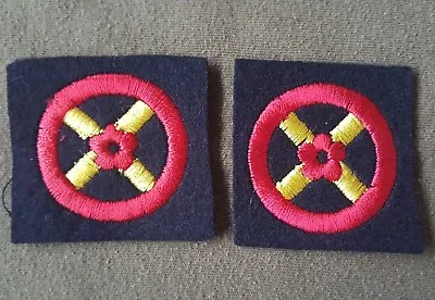 £26 • Buy C55 Original WW2 Matching Pair Of Western Command Cloth Formation Signs.