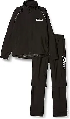 Titleist Golf Stratch Rain Wear Jacket Pants Set  Black Size LL XL TSMR1592 • $132.80