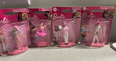 Barbie Cake Topper 3  Lot 4 Baseball Pop Star  Chef Ballerina Mini  Mattel Toy • $18.88