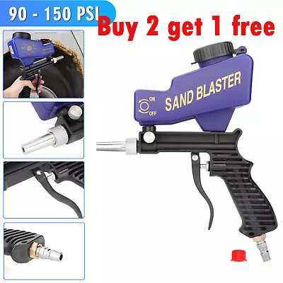 Hand Held Media Spot Sand Blaster Gun Air Gravity Feed Portable Sandblaster NEW • $24.99