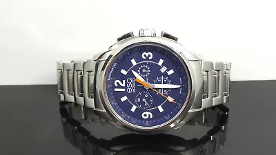 ESQ By Movado 07301417 Excel Blue Dial Chronograph Tachymeter Men's Watch • $299.37