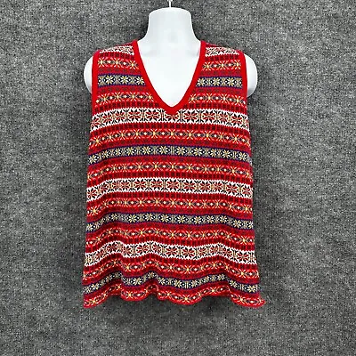 Vtg Gap Sweater Mens Large Multicolor Fair Isle Sweater Vest Made In Australia • $27.07