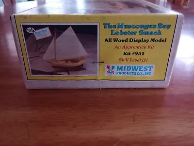 Vintage Midwest Products Wood Boat Kit #951 The Muscongus Bay Lobster Smack • $24.99