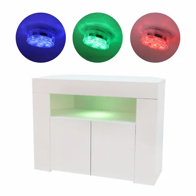 £66.99 • Buy 86cm High Gloss Corner TV Stand Cabinet With RGB LED Lights Entertainment Unit
