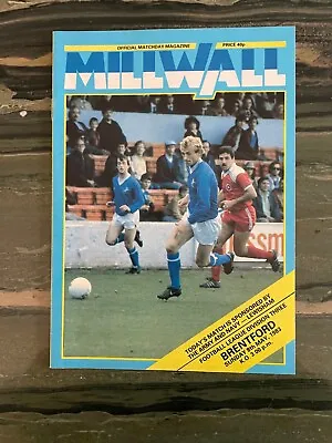 Millwall V Brentford Div 3 1983/84 W Cutting & Team Sheet • £3.99
