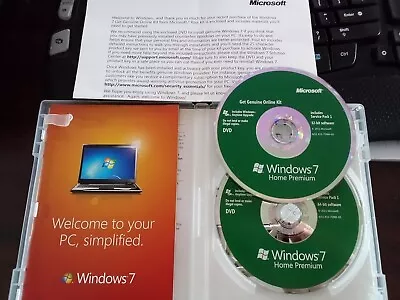 Microsoft Windows 7 Home Premium Upgrade  2 Discs 32 And 64 Bit Good Condition  • $19.99