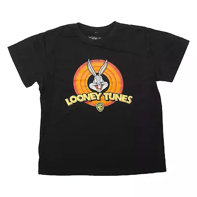 LOONEY TUNES Boys T-Shirt Black USA L • £5.99
