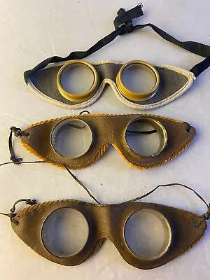 Vintage Steampunk Auto Flying Motorcycle Goggles (Please Read) • $65