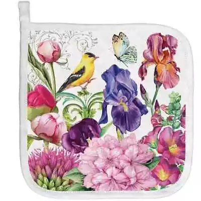 Michel Design Works Quilted Potholder  Deborah's Garden -  NEW • $13.99