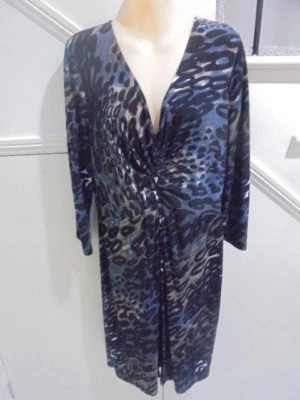 $22.49 • Buy Basque Size 14 Nwot Black Blue Grey Dress 'special Occasion 