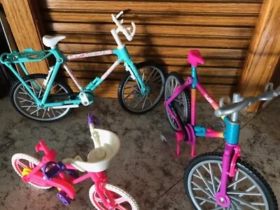 3 Vintage 90's Mattel Barbie Bicycles Bikes SEE PHOTOS! • $14.99