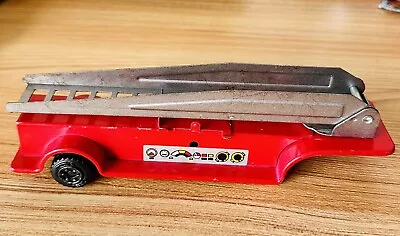 Vintage Tonka Red Pressed Metal Fire Dept 7 Truck Aerial Ladder 1970s Engine Co • $12