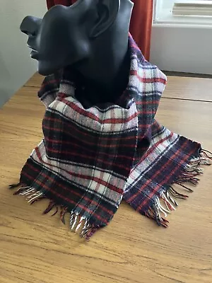 £4.99 • Buy Gents Vintage Tartan Casmere Wool Mix Scarf 