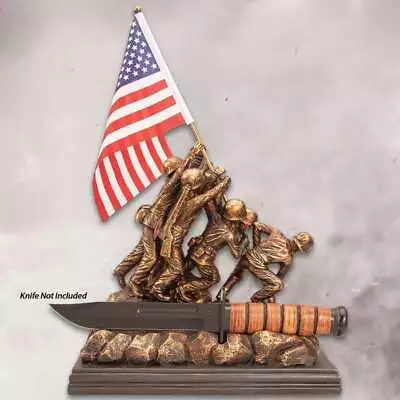 Raising The Flag Iwo Jima Sculpture Paperweight Desk Decor Knife Holder Statue • $41.99